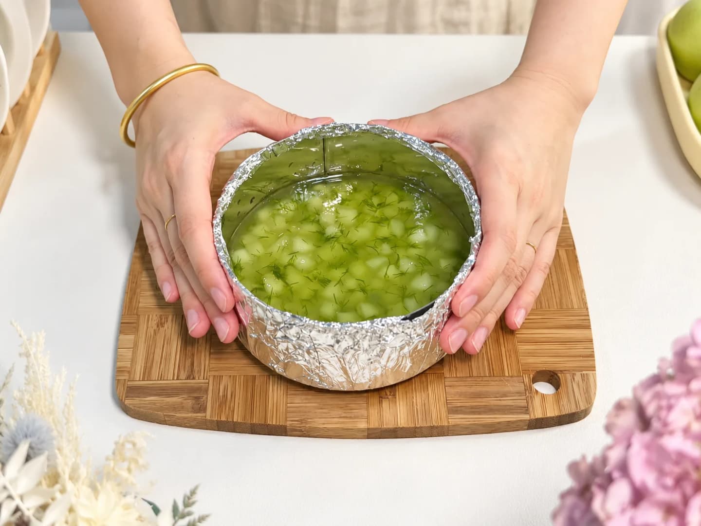 Làm lạnh lớp nhân táo
