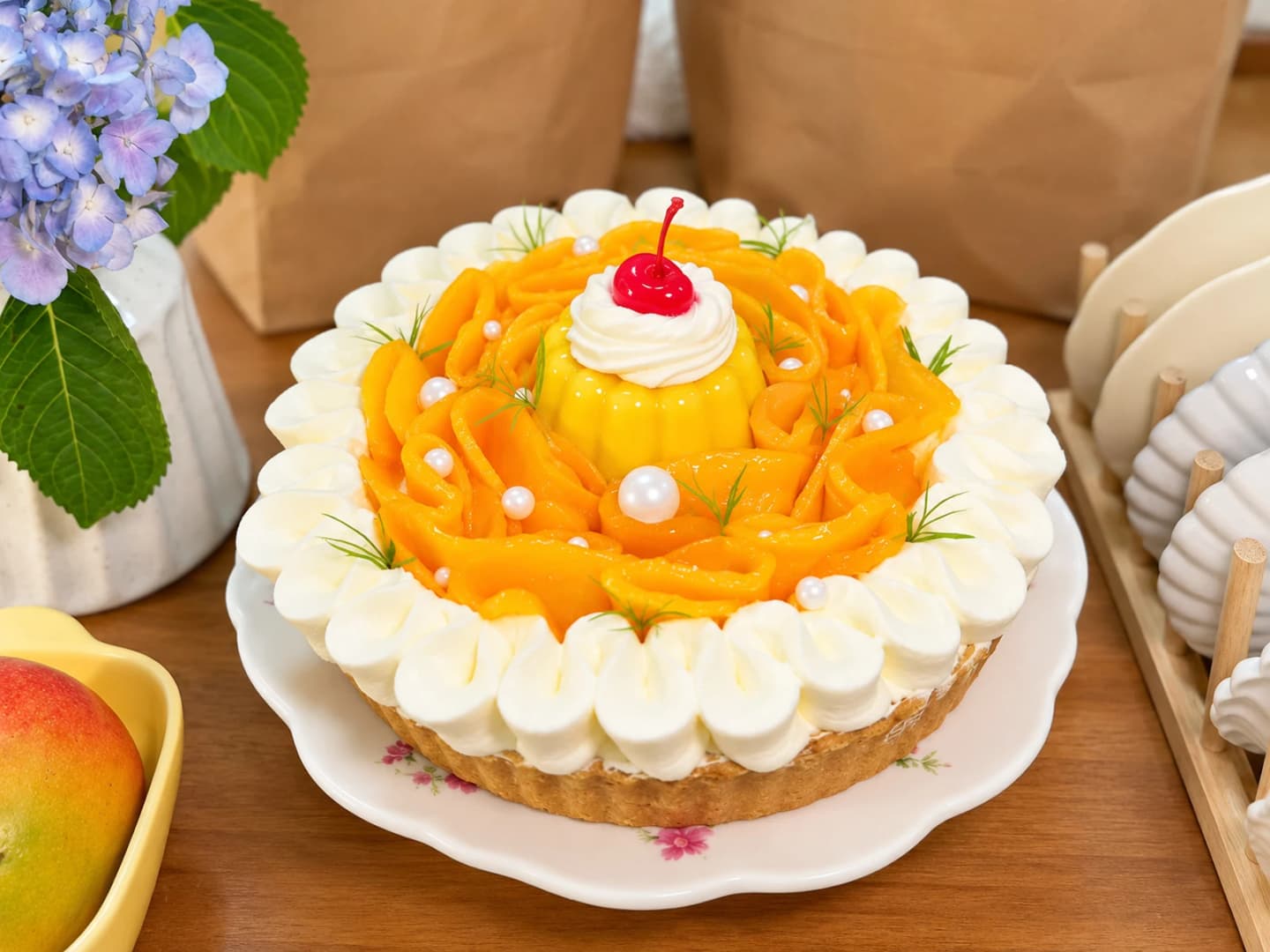 Bánh tart matcha xoài