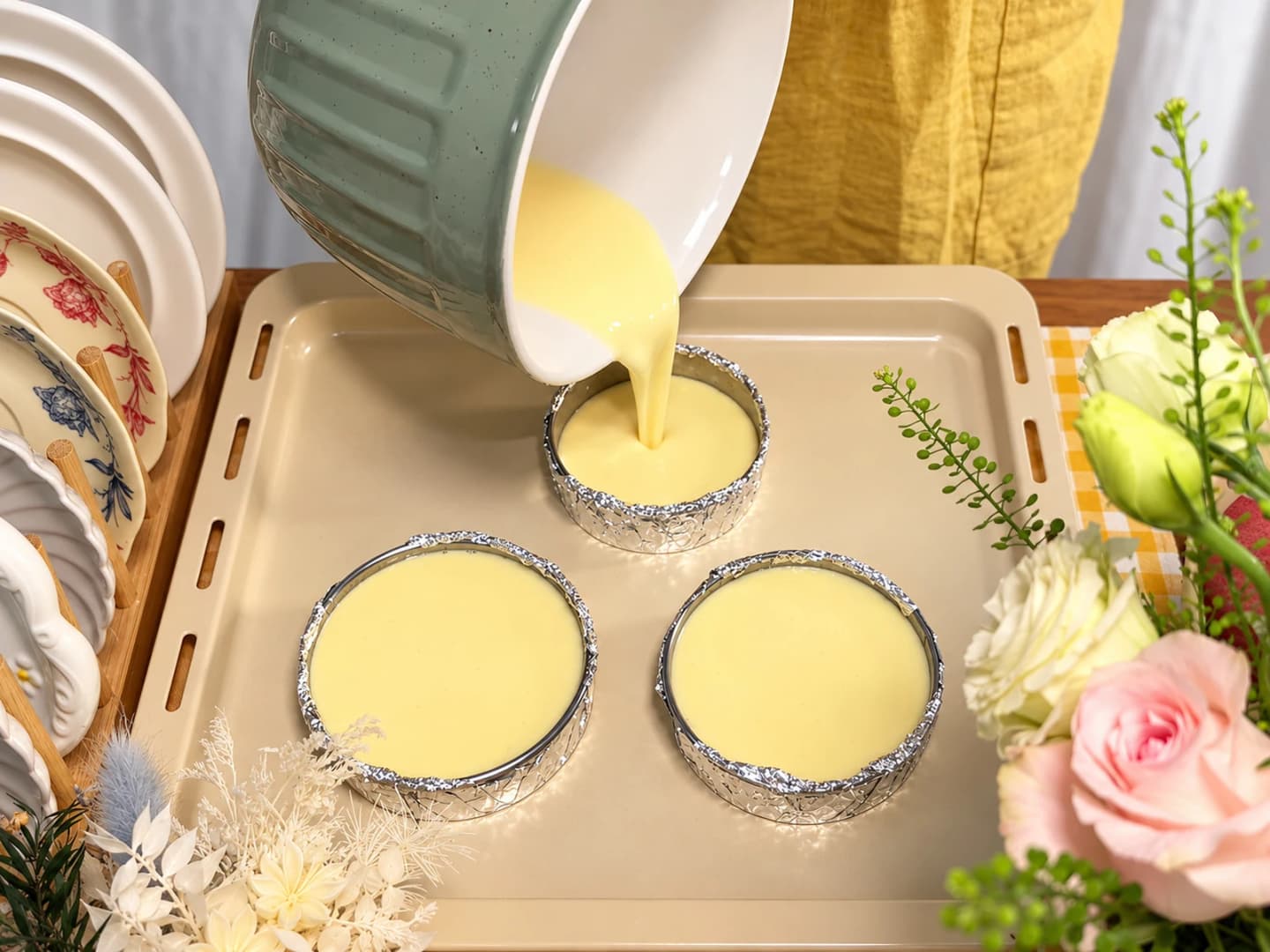 Nướng cách thủy và làm lạnh pudding