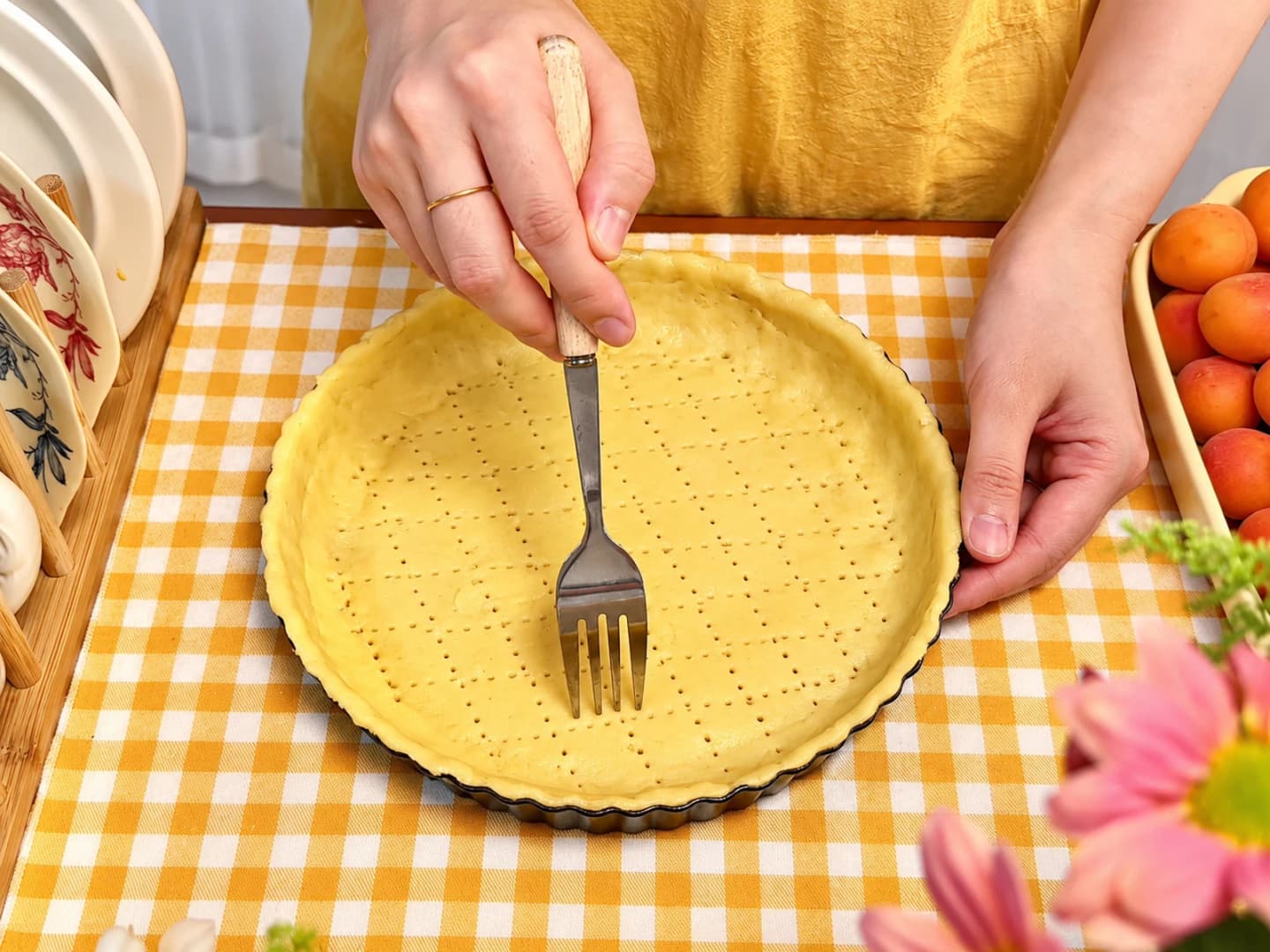 Làm vỏ tart hạnh nhân