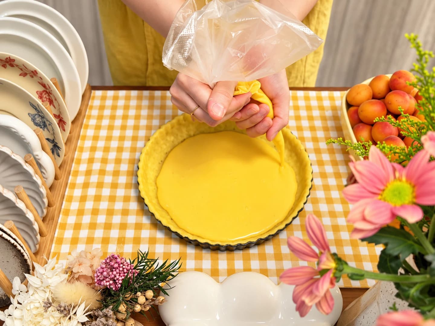 Làm nhân hạnh nhân và nướng tart