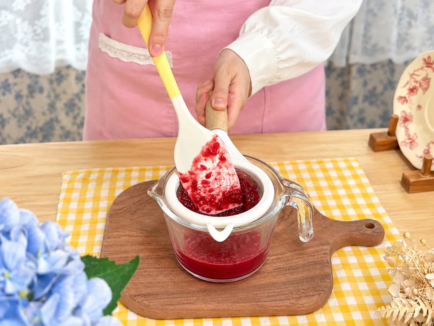 Cook and strain the jam