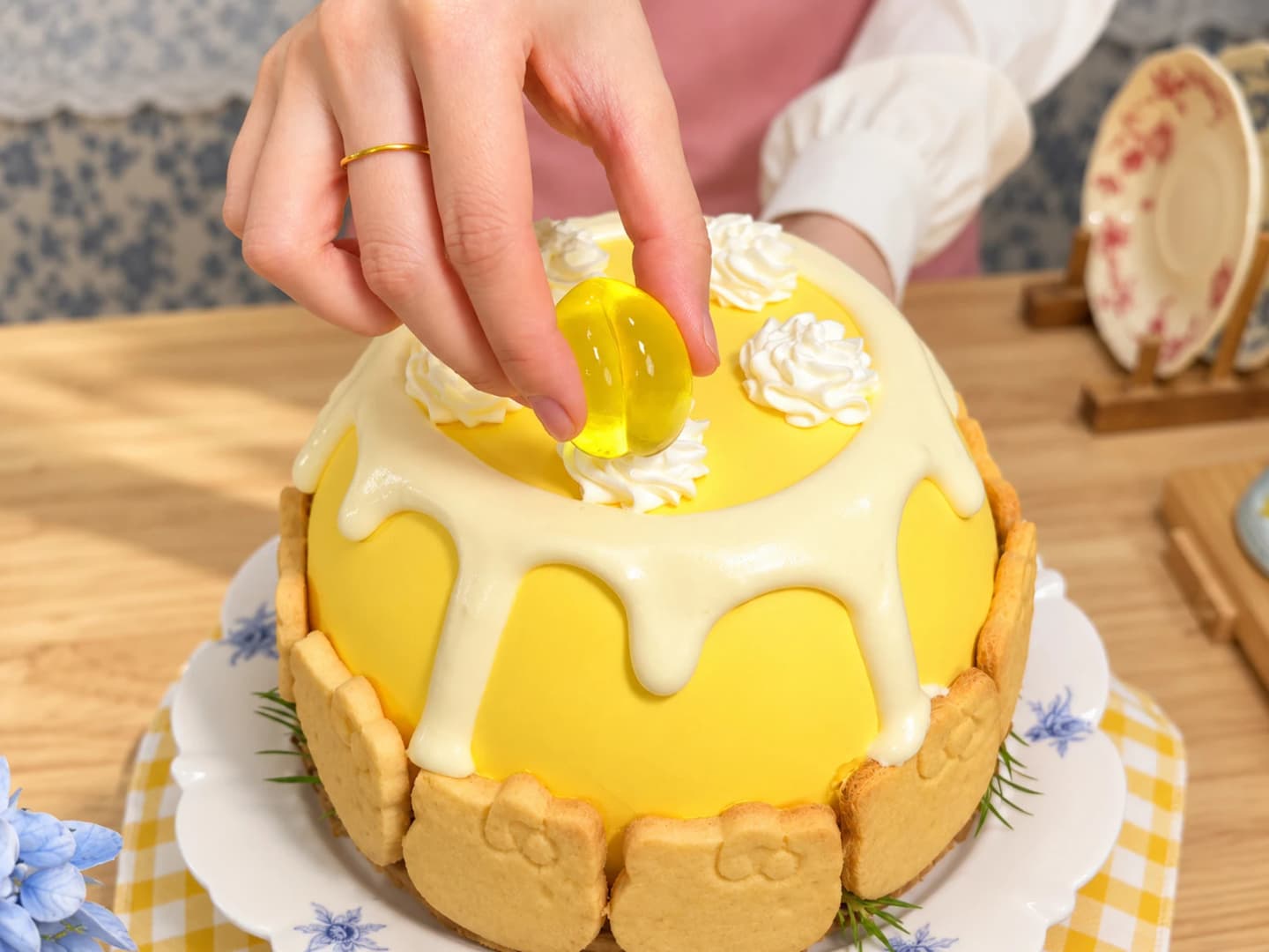 Finish decorating and chill the cake